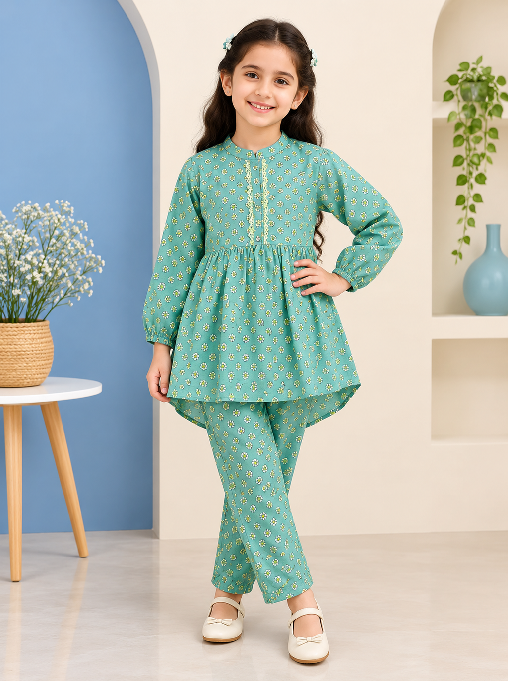 𝐌𝐢𝐧𝐭 𝐁𝐥𝐨𝐨𝐦 𝐆𝐢𝐫𝐥𝐬 𝟐-𝐏𝐢𝐞𝐜𝐞 𝐏𝐨𝐥𝐨 𝐂𝐨𝐭𝐭𝐨𝐧 𝐒𝐮𝐢𝐭 – 𝟒-𝟗 𝐘𝐞𝐚𝐫𝐬